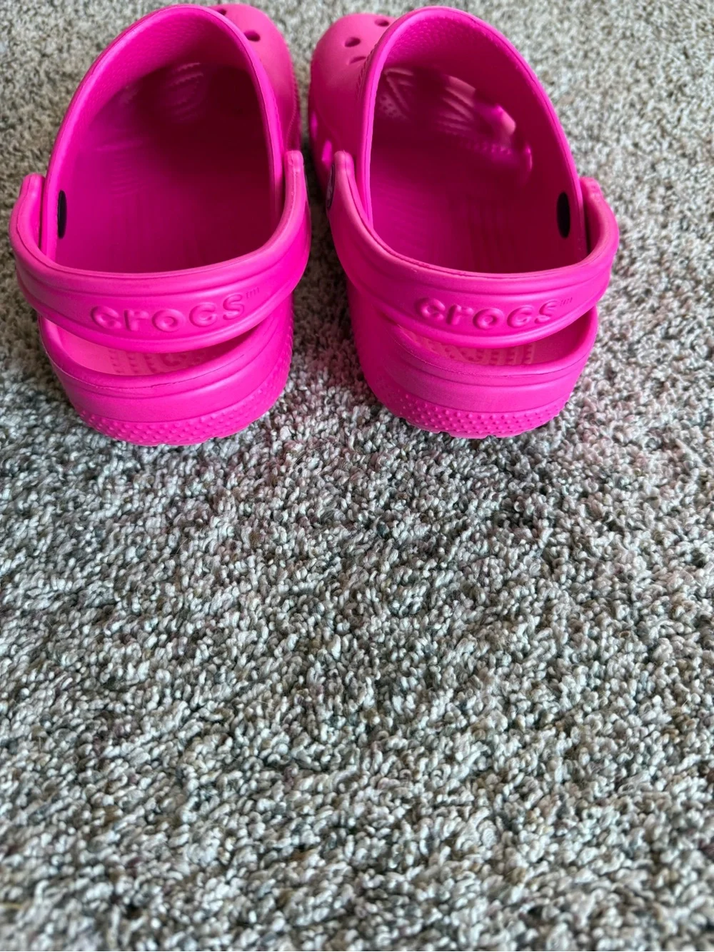 CROCS Kids Hot Pink Classic Clogs, J4